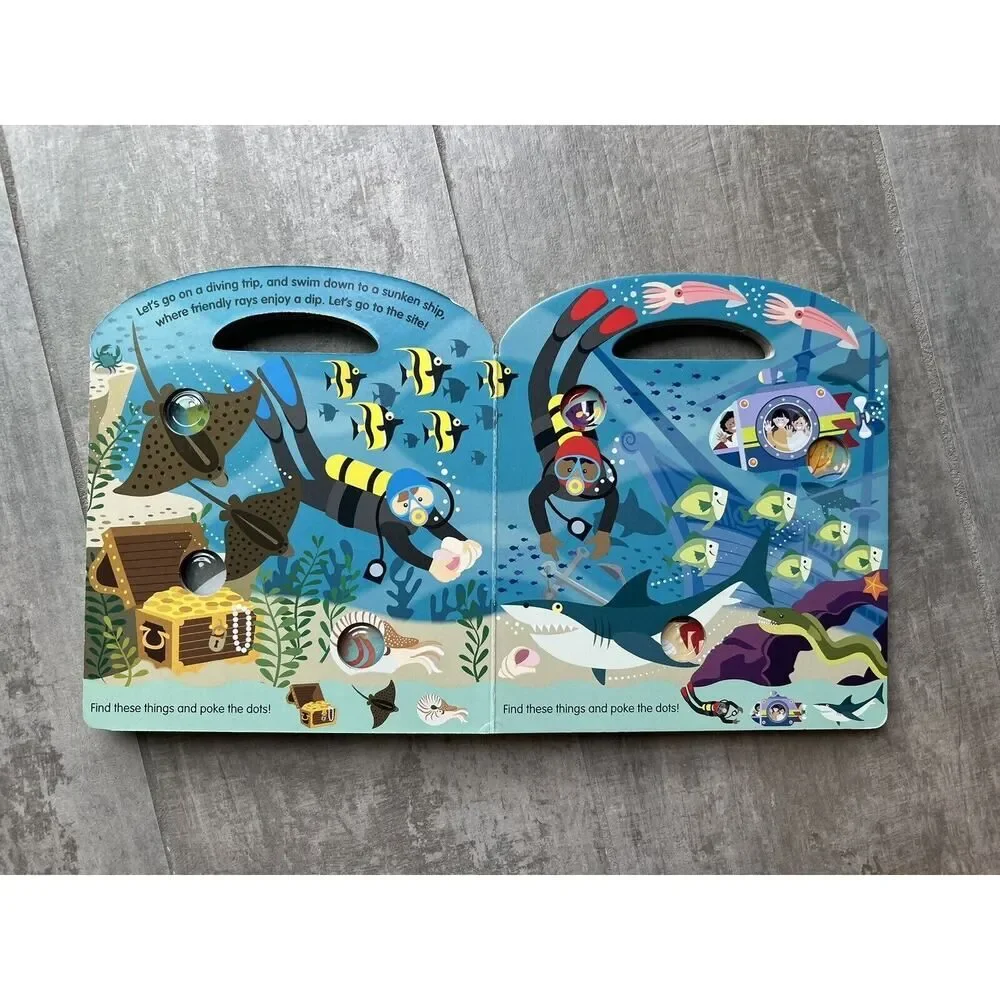 Melissa & Doug Childrens Book - Poke-a-Dot: All Around the Sea Board Book